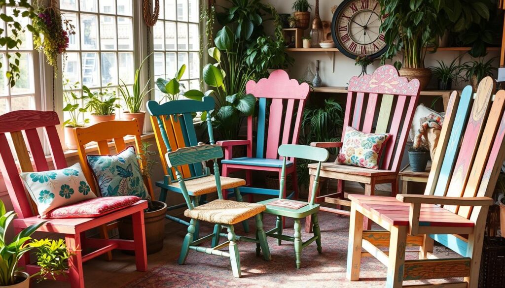 Repurposed Wooden Chairs