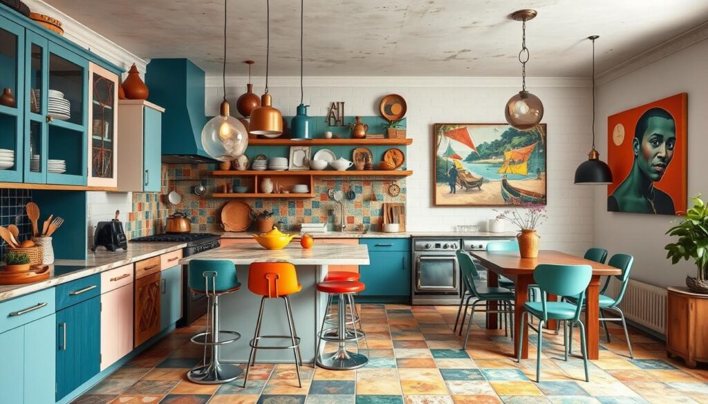 eclectic kitchen