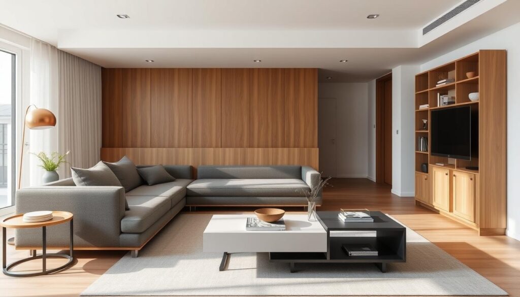 minimalist and multifunctional furniture