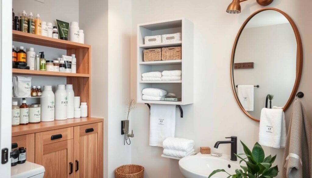 small bathroom organization